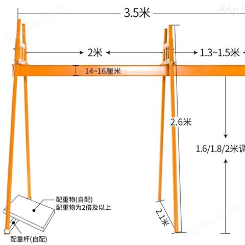 500公斤小型吊机价格-四立柱工字钢小吊机